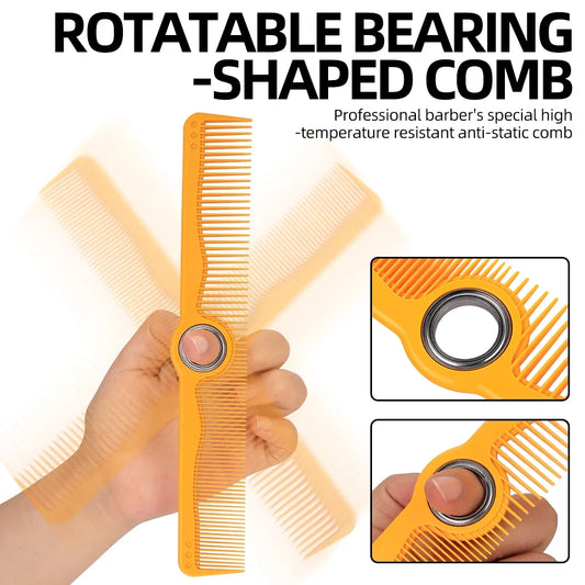 Anti-Static Spinning Fidget Hair Comb with Bearing Wide