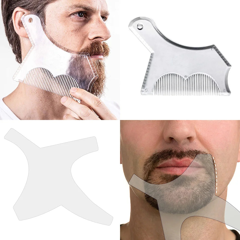 Man Beard Shaping Template Set Salon Beard Stencil Shaper