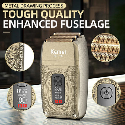 Kemei 8500 RPM Electric Shaver for Men Rechargeable Beard Shaver