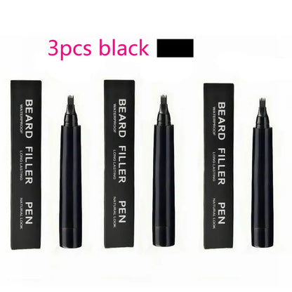 Beard Filling Pen Black/Brown Waterproof Beard Filler Pencil