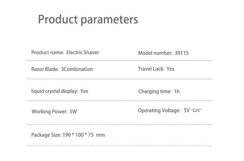 ZOZEN Electric Razor Electric Shaver Washable Rechargeable Clipper