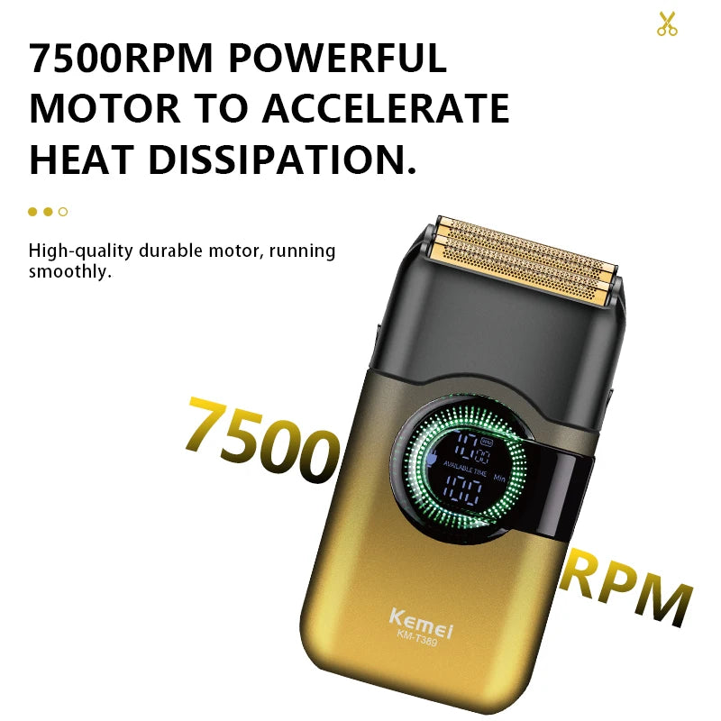 Kemei T389 Fashion Color Electric Shaver Hair Clipper Shaver