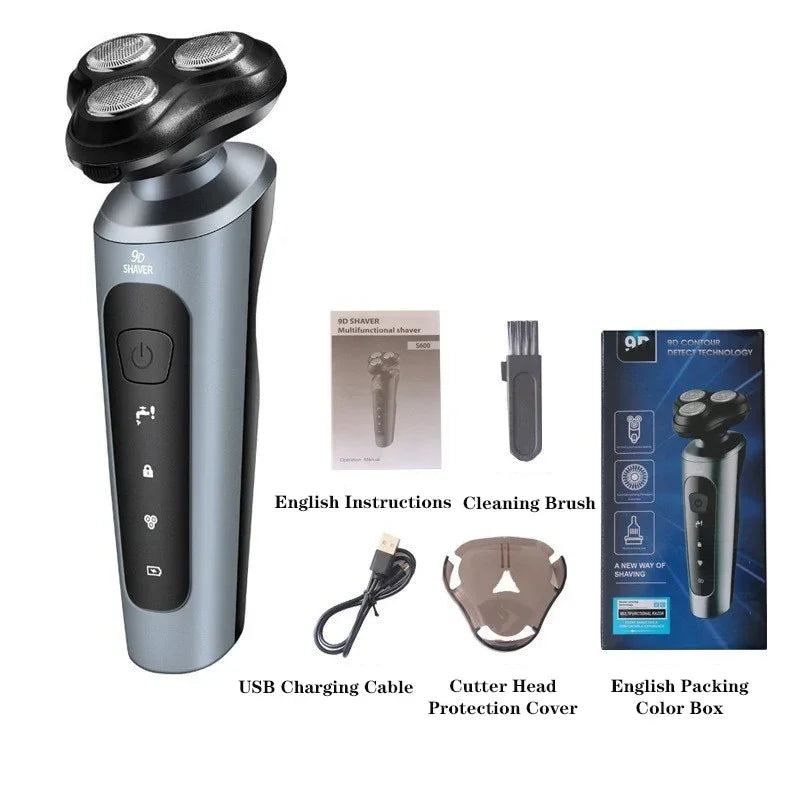 Electric Razor For Men Intelligent Wet Dry Beard Shaving Trimmer