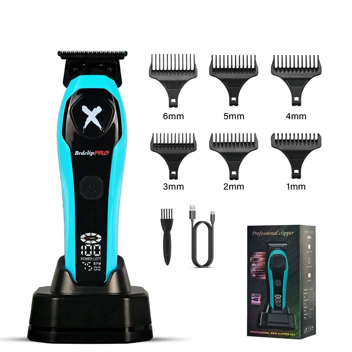 Professional Hair Clippers Rechargeable Hair Trimmer BRD-619