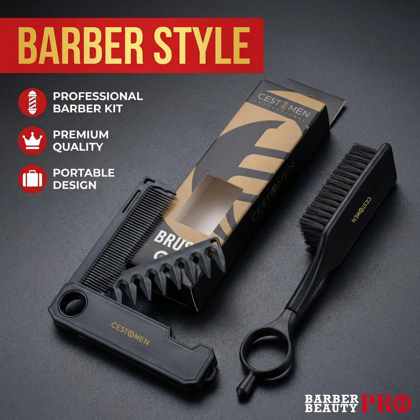 360°Rotatable Ring Folding Comb & Brush Set