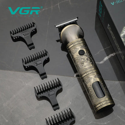 VGR Retro Metal Electric Hair Clipper Household Oil Head Carving