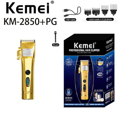 Kemei KM-2850+PG 2023 new metal electric hair clipper