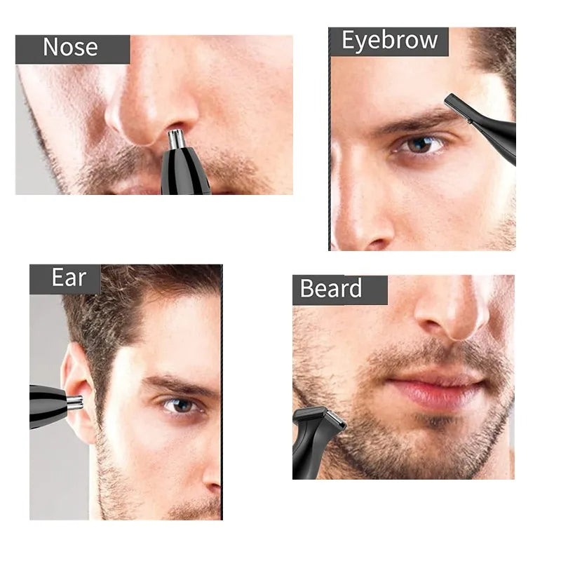 Kemei Pro Rechargeable Nose Hair Trimmer Pen Beard Grooming Kit
