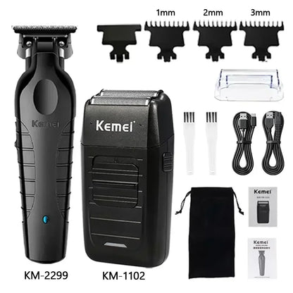 Kemei Electric Hair Clipper Kit Men's Hair Trimmer KM-2296 KM-2299 KM-1102