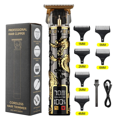 HIENA Black Set Rechargeable Professional Hair Clipper Hair Trimmer