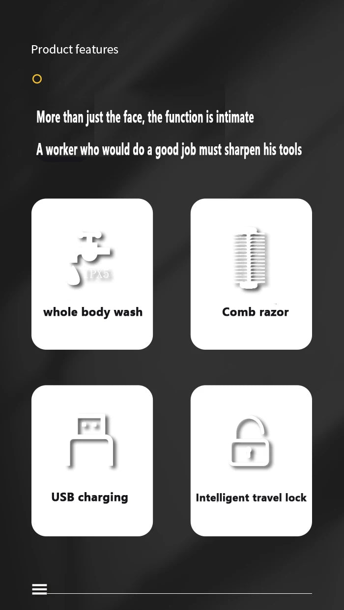 KM-114 3in1 Electric shaver for men wet dry electric razor