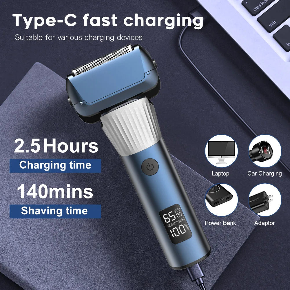 Men's electric shaver floating 5 blade net razor for men