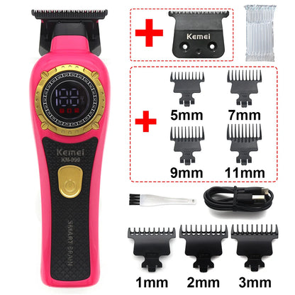 Kemei KM-999 Hair Trimmer for Men DLC T-Blade Zero Gapped