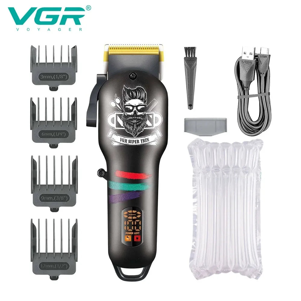VGR Hair Trimmer Cordless Haircut Machine Electric Beard Clipper