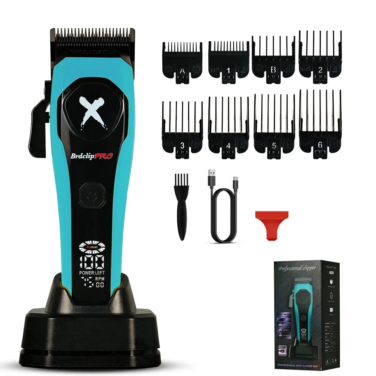 Professional Hair Clippers Rechargeable Hair Trimmer BRD-619
