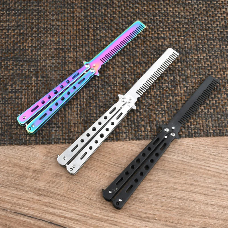Portable Butterfly Training Foldable Trainer Pocket Comb