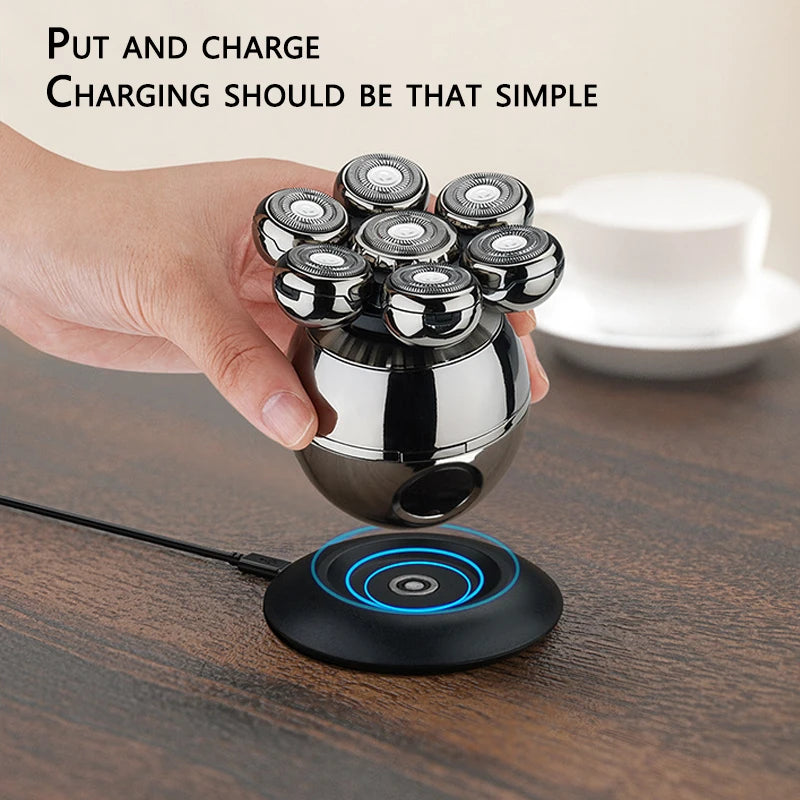 Pro Wet Dry Electric Shaver For Men Beard Hair Trimmer LCD Display