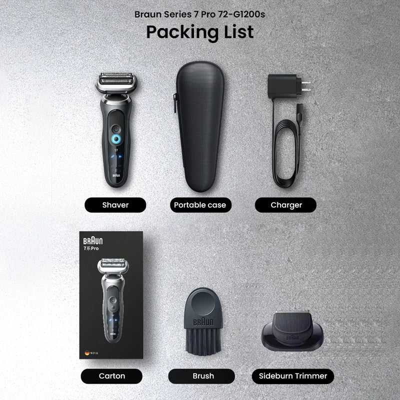 Braun 7 Series Pro Shaver 72-G1200s AUTO Mode Intelligent Shaving