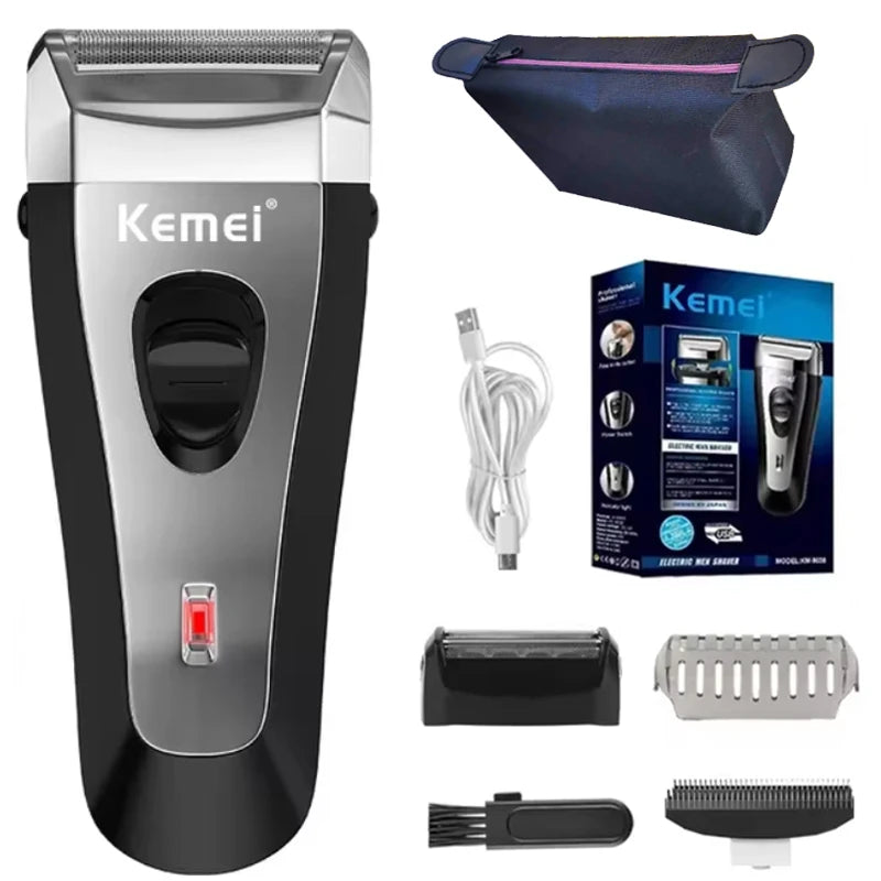 Kemei Reciprocating Electric Shaver For Men Cordless Razor