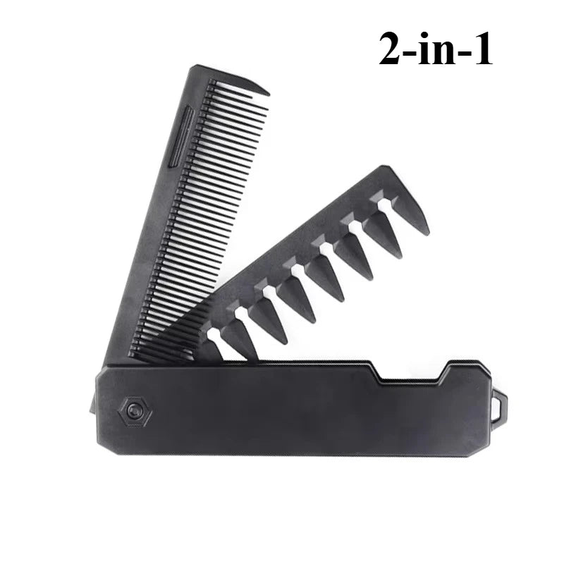 Multifunctional 3-in-1 Plastic Folding Pocket Combs