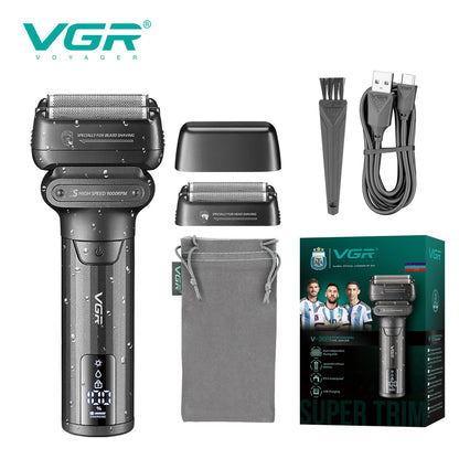 VGR Face Shaver Professional 0MM Foil Shaver 9000 RPM V-368
