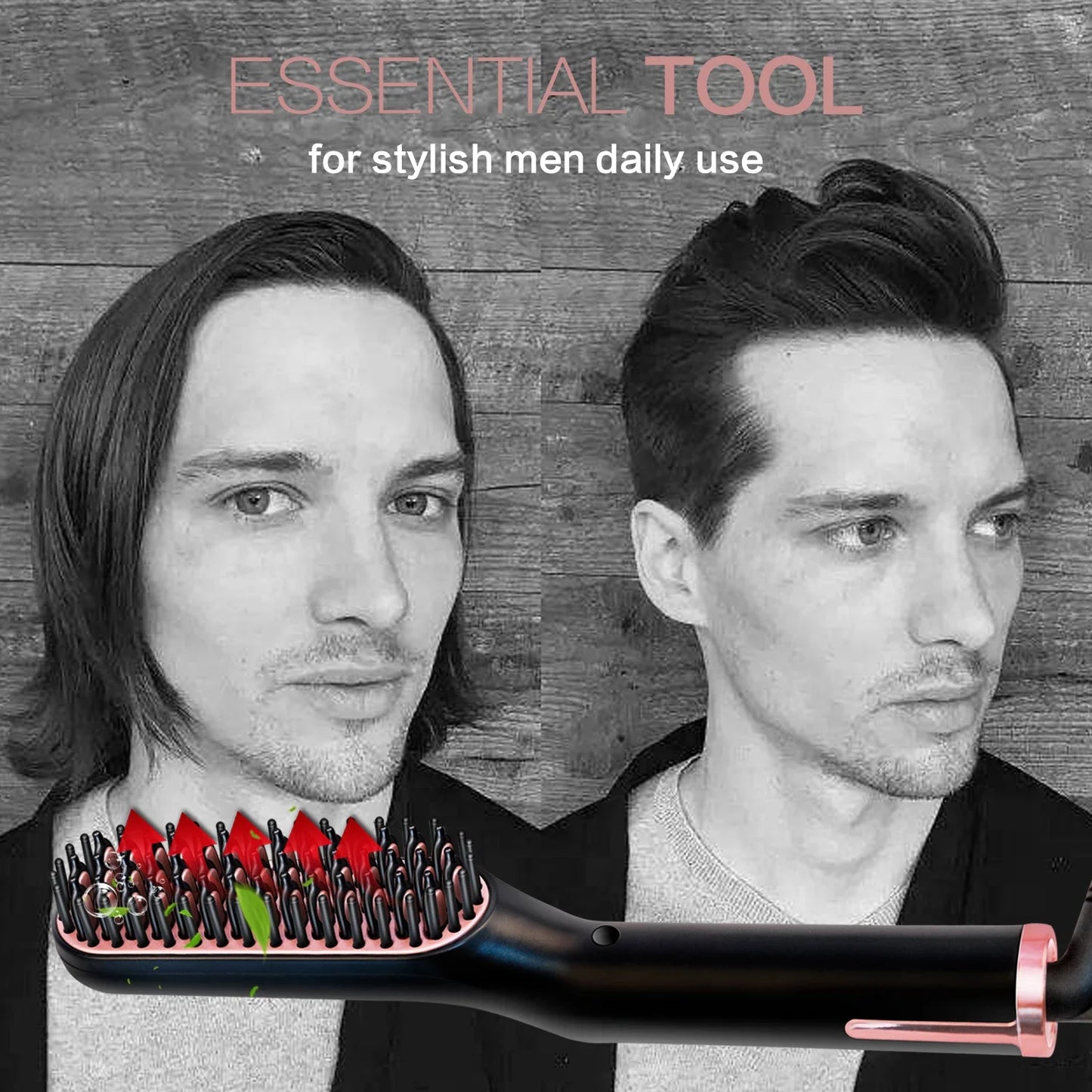 Men's Electric Beard Straightener Negative Ion Hair Straightening