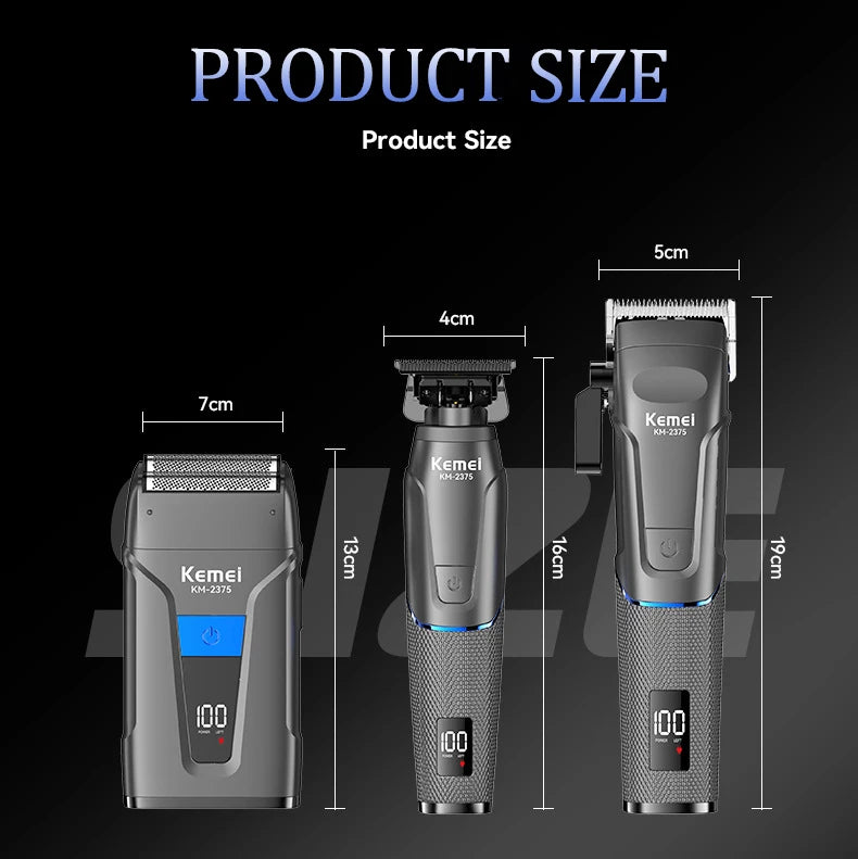 KEMEI Hair Salon Professional Hair Clipper and Shaving Set