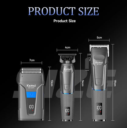 KEMEI Hair Salon Professional Hair Clipper and Shaving Set