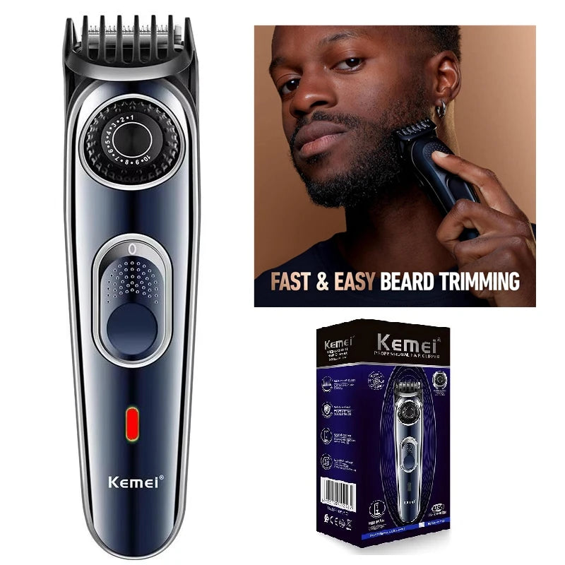 Kemei Cordless Adjustable 1-10mm Hair Trimmer For Men
