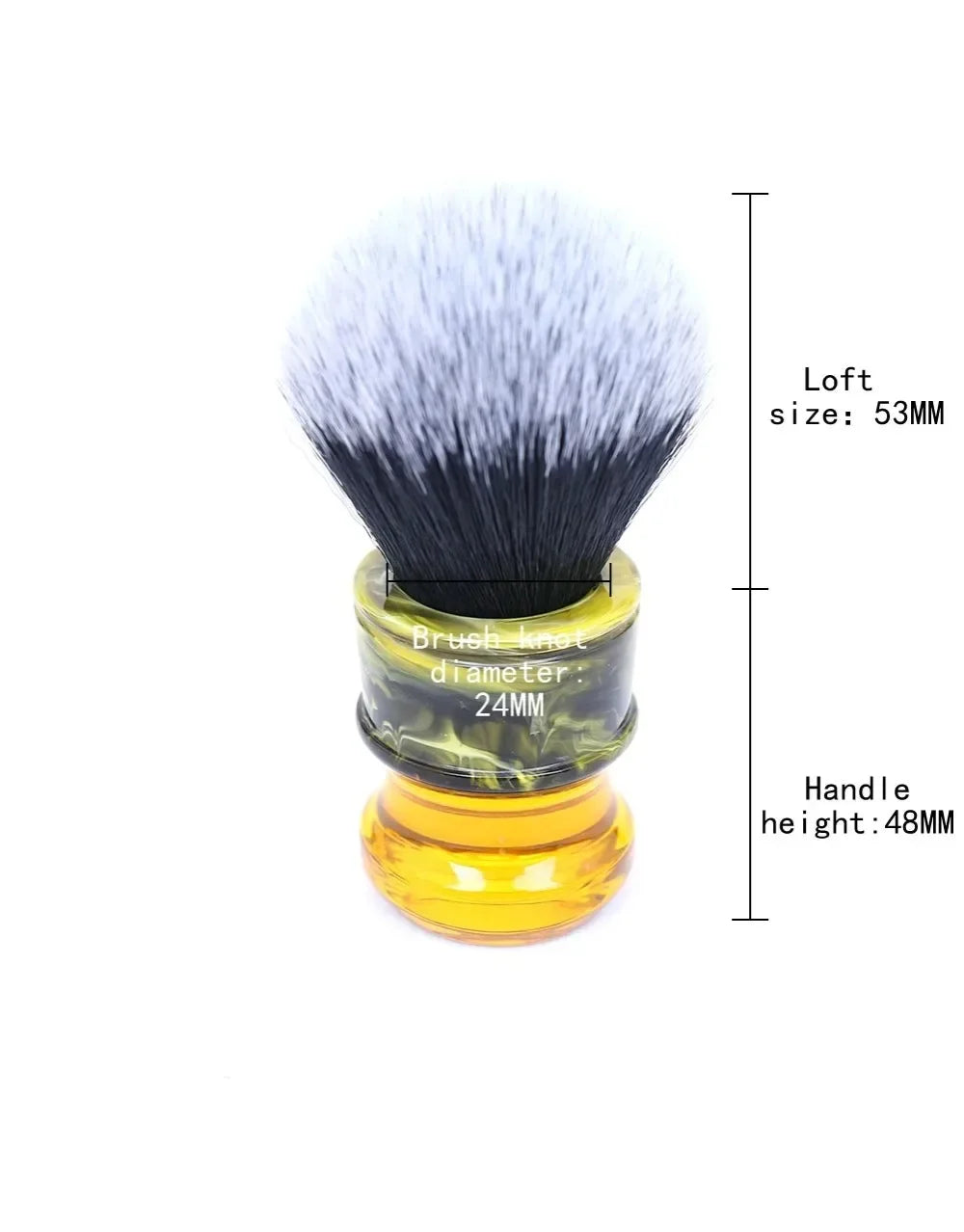Yaqi Sagrada 24MM Men Wet Shave Brush Black/White Tuxedo