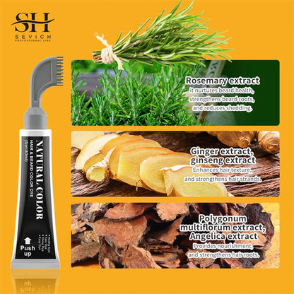 80ml Hair Dye Cream Black Beard Dye Cream For Men