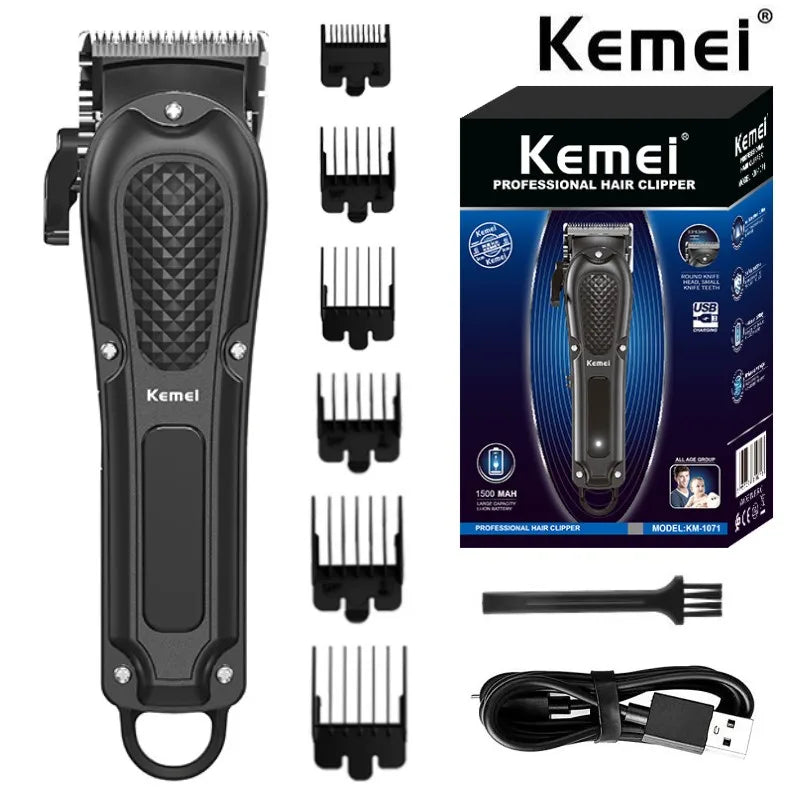 Kemei KM-1071 Electric Hair Clipper UBS Rechargeable