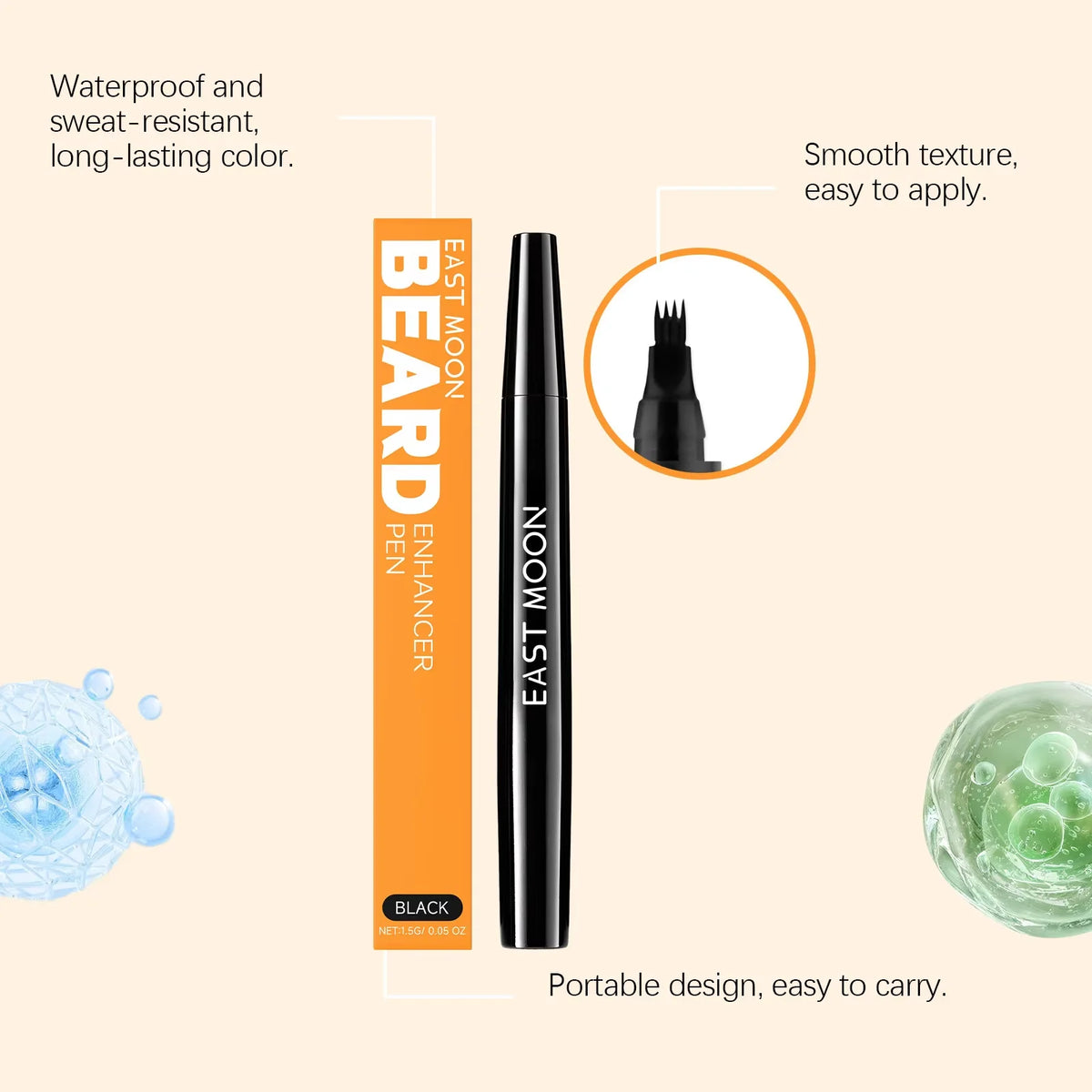 East Moon Man Black Beard Filler Pen Improving Enhancer