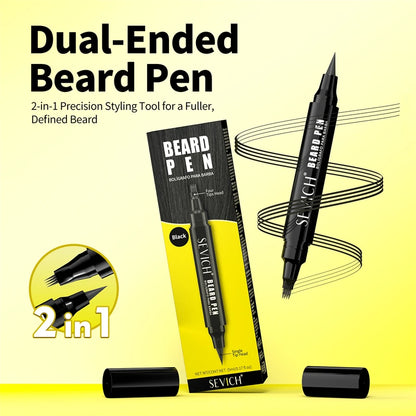 2 in 1 Beard Filling Pen for Men Waterproof Beard Dyeing Pen