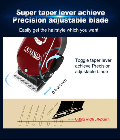 Professional 10W Classical Taper Level Hair Clipper Corded Trimmer