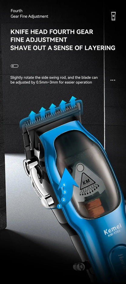 Kemei Professional Hair Clipper Barber Cordless Hair Trimmer