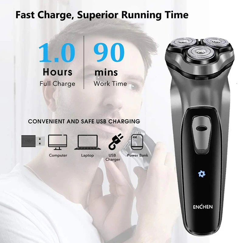 ENCHEN Blackstone Electrical Rotary Shaving Beard