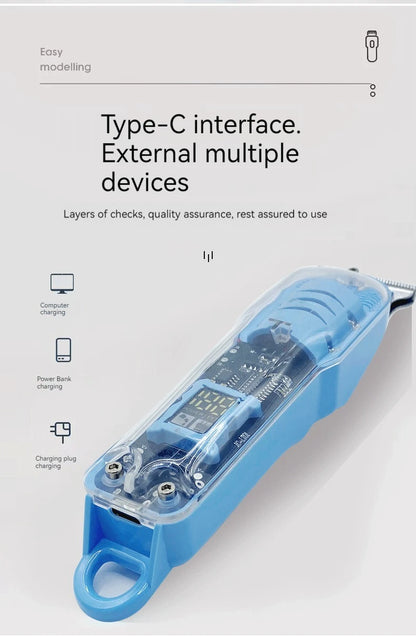 New Transparent Hair Clipper Power Display Hair Clipper