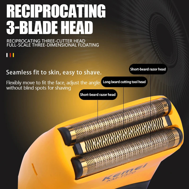 Kemei  Shaving Machine Men Beard Trimmer Foil Shaver KM-T370