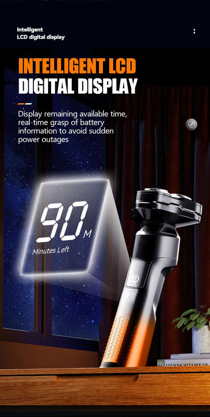 KEMEI Electric Shaver Rotary Beard Trimmer Hair Cutting Shaving