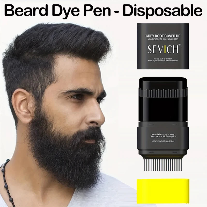 Instant Beard Dye Stick Beard Filling Pen Disposable Covers Dye Stick