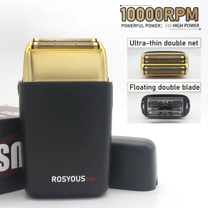 ROSYOUS RS-620 10000RPM Double Foil Shaver Barber Clipper