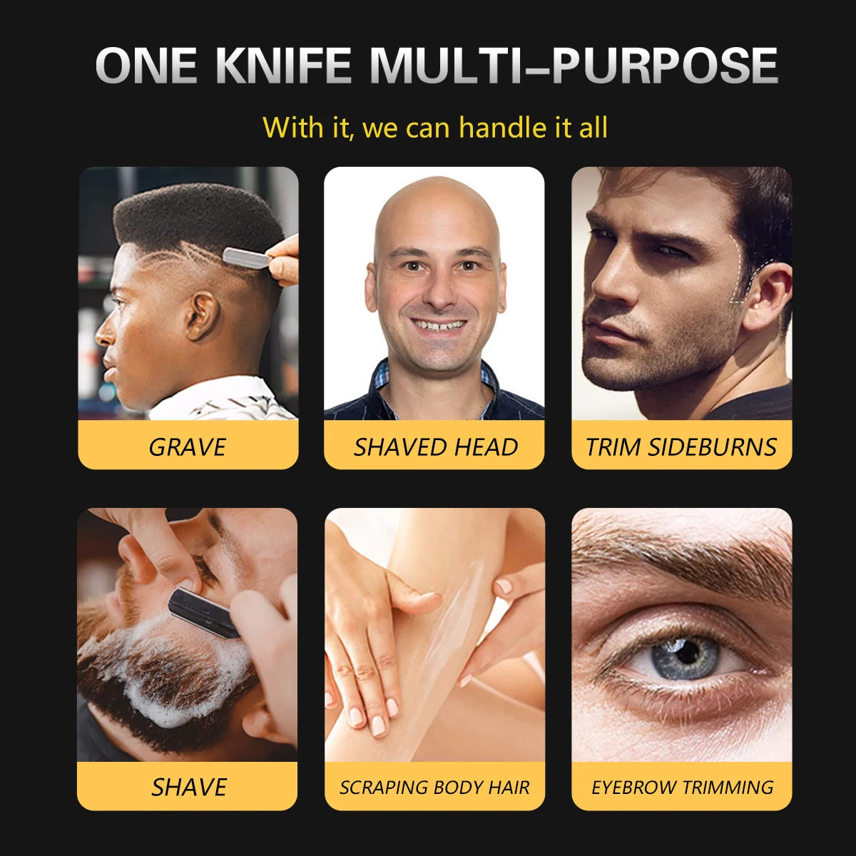 Professional Manual Barber Razor Haircut Shaving Tool