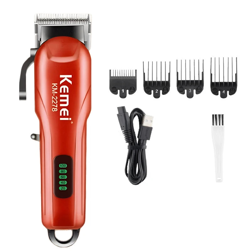 Kemei Cordless Hair Clippers Men Professional Hair Trimmer