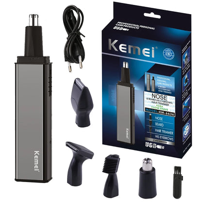 Kemei 4 in1 rechargeable nose trimmer beard trimer for men