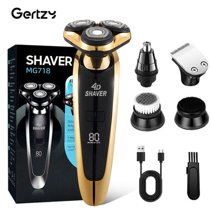 5-in-1 Men's electric shaver rechargeable rotary shaver