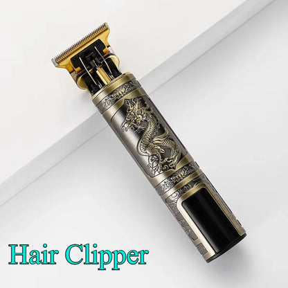 Hair Clipper USB Charging Hair Cutting Machine Electric Vintage Trimmer