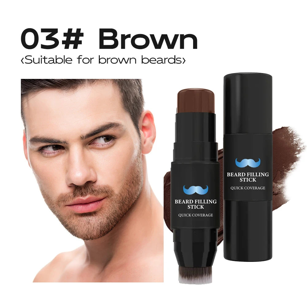 Beard Pencil Filler Stick And Brush for Men Beard Pen hair root