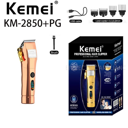 Kemei KM-2850+PG 2023 new metal electric hair clipper