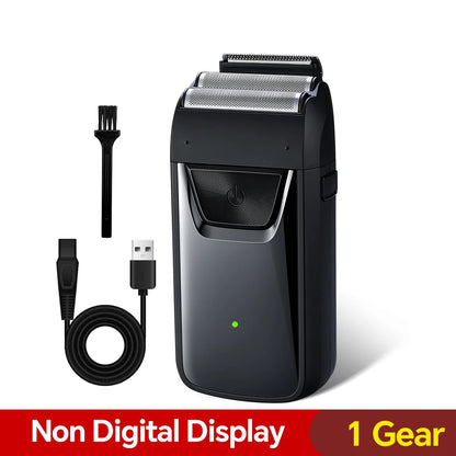USB men's electric portable shaver with built-in back blade